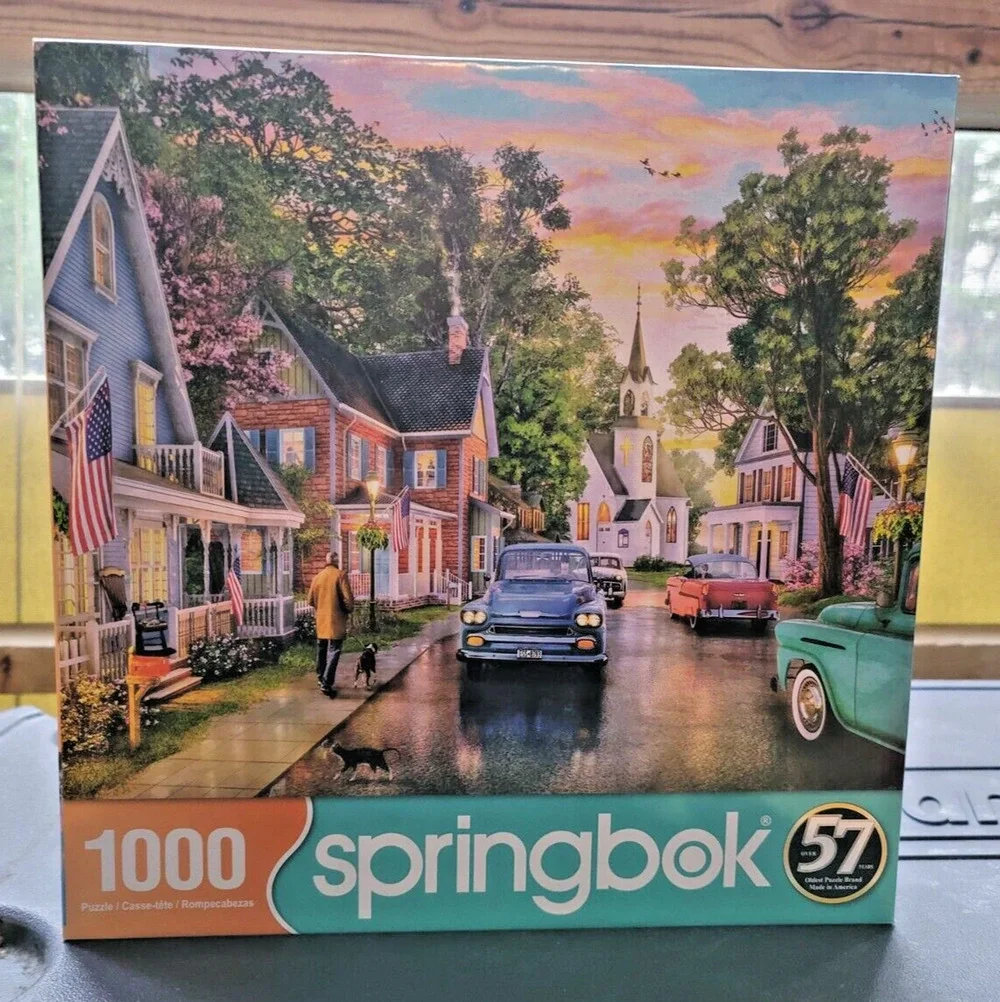 Springbok Blissful Borough Jigsaw Puzzle 1000 Pieces 33-10946 : Made In USA